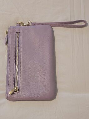 Befen Black Genuine Leather Wristlet Clutch